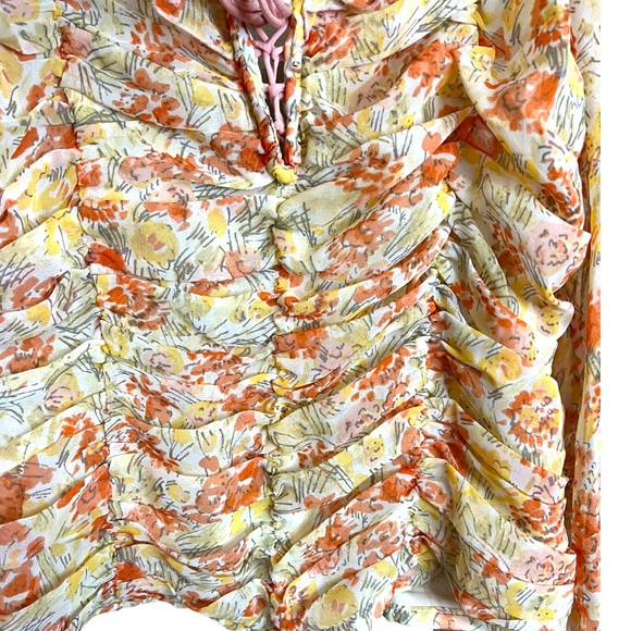 Free People Mabel Printed Blouse Top - Picture 5 of 7